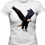 تی شرت زنانه گرافیکی حیوانات طرح flying eagle