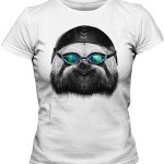تی شرت زنانه حیوانات Sloth DJ
