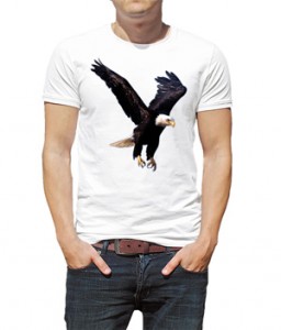 تی شرت طرح عقاب flying eagle