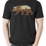 تی شرت حیوانات طرح خرس california bear
