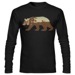 تی شرت آستین بلند حیوانات طرح خرس california bear