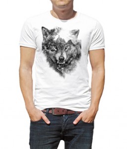 تی شرت حیوانات طرح گرگ wolf tattoo