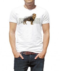 تی شرت طرح شیر Standing Lion