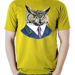 تی شرت حیوانات طرح جغد Horned Owl