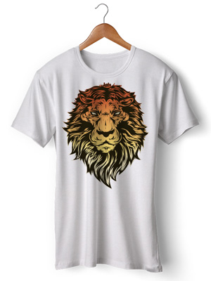 تی شرت طرح شیر Angry Lion