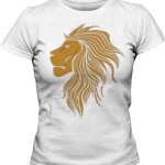 تی شرت زنانه حیوانات طرح شیر golden lion