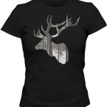 تی شرت زنانه گوزن طرح Holiday Deer